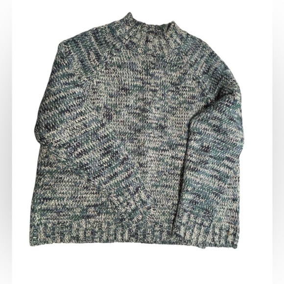 Chunky knit pullover sweater Teal  Sz XL - Picture 1 of 7